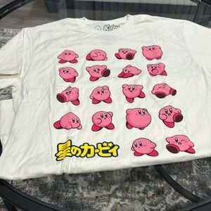 Kirby super smash brothers super Mario large 100 percent cotton shirt
